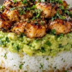 Fresh Honey Lime Chicken & Avocado Rice Stack