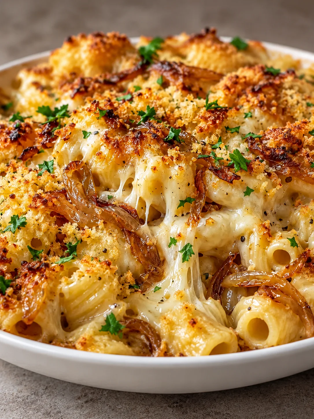 French Onion Pasta Bake Recipe