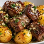 Garlic Butter Steak Bites & Potatoes
