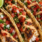 Grilled Fish Tacos with Zesty Spicy Mayo & Fresh Pico