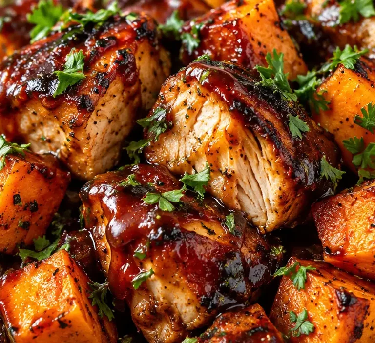 Healthy BBQ Chicken Sweet Potato Bowl