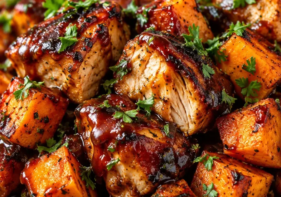 Healthy BBQ Chicken Sweet Potato Bowl
