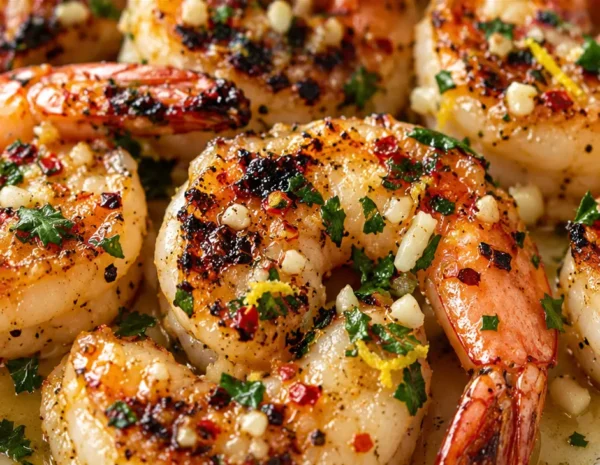 Juicy Lemon Garlic Grilled Shrimp