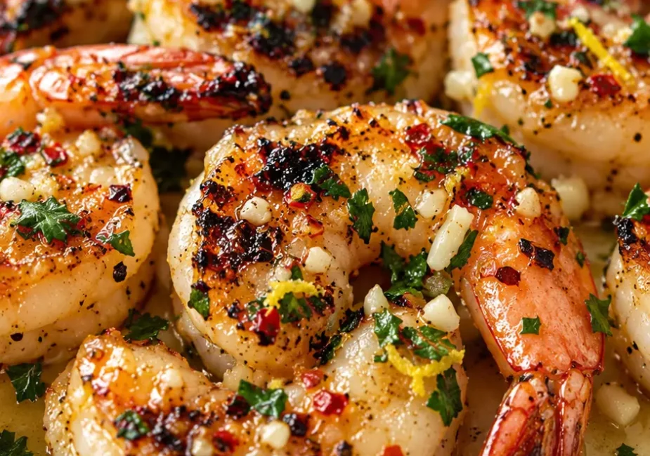 Juicy Lemon Garlic Grilled Shrimp