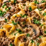 One-Pan Ground Beef Stroganoff