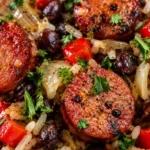 One-Pot Smoked Sausage, Black Beans & Rice