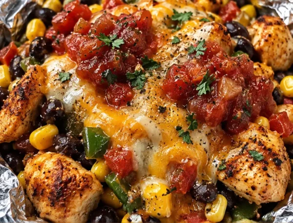 Quick 30-Minute Santa Fe Chicken Foil Packets