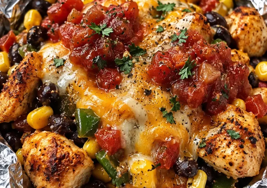 Quick 30-Minute Santa Fe Chicken Foil Packets