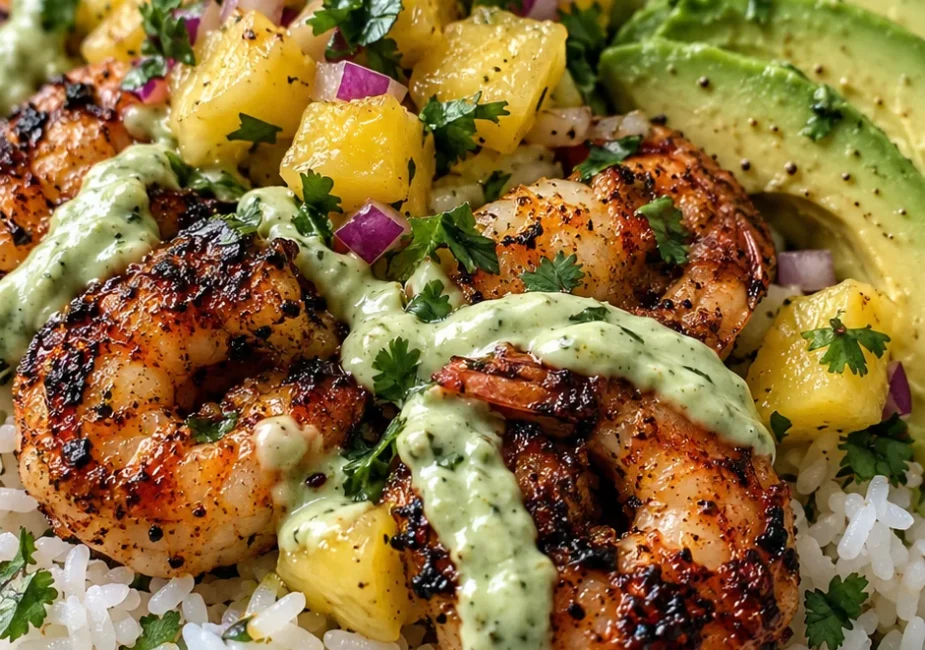 Tropical Shrimp Rice Bowl