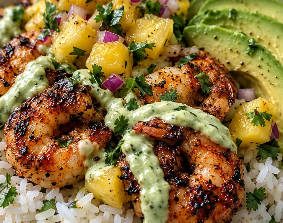 Tropical Shrimp Rice Bowl