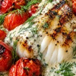 Quick Grilled Cod with Creamy Dill Sauce