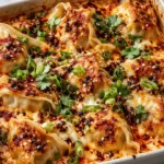 Spicy Dumpling Lasagna Bake