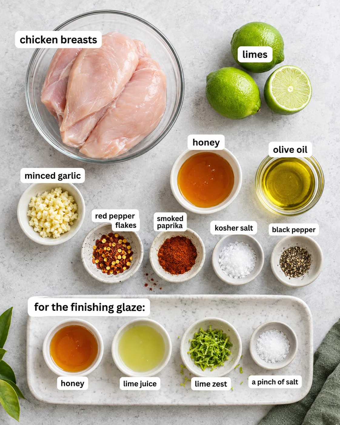 Spicy Honey Lime Grilled Chicken Ingredients