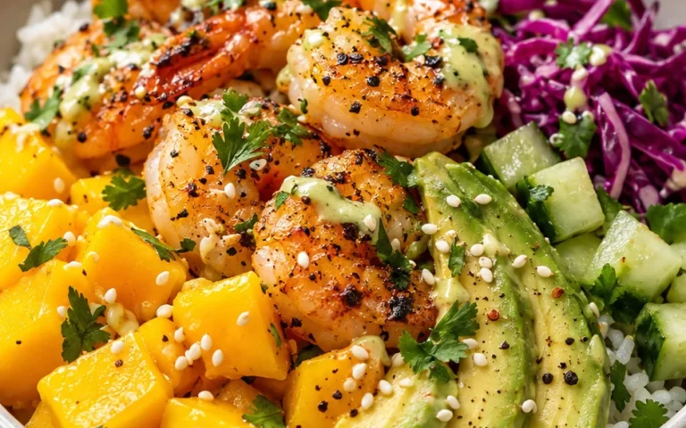 Tropical Shrimp, Mango & Avocado Rice Bowl