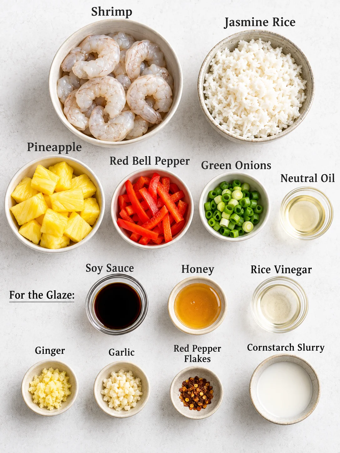Tropical Shrimp Rice Bowl Ingredients