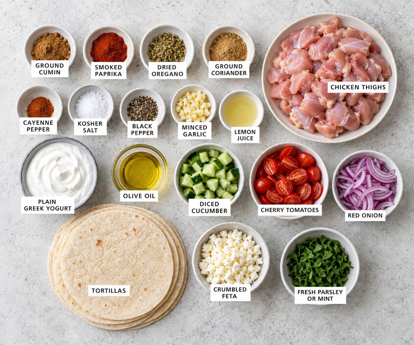 healthy-chicken-tacos-ingredients